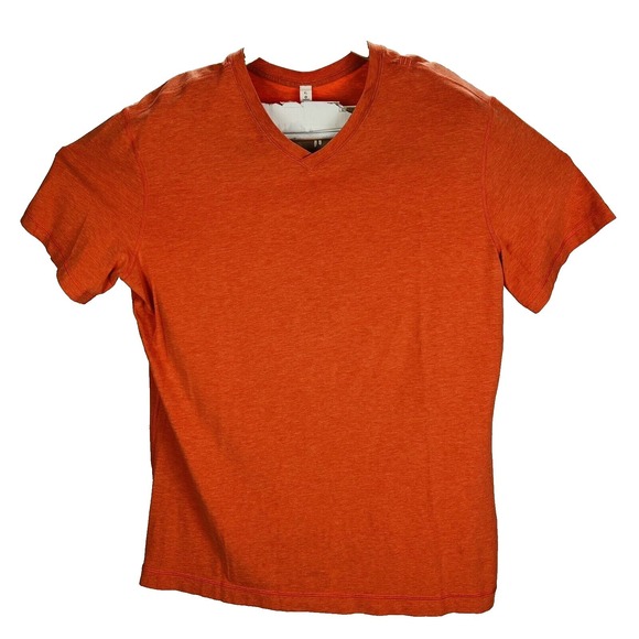lululemon athletica Other - Lululemon The Fundamental‎ Orange V Neck Cotton Lyocell Spandex T-Shirt Mens XL